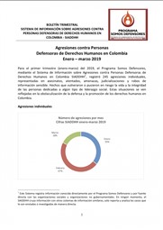 BOLETÍN TRIMESTRAL ENERO – MARZO 2019