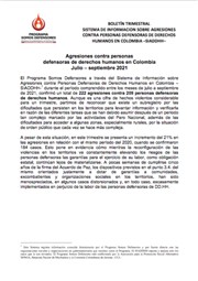 BOLETÍN TRIMESTRAL JULIO – SEPTIEMBRE 2021