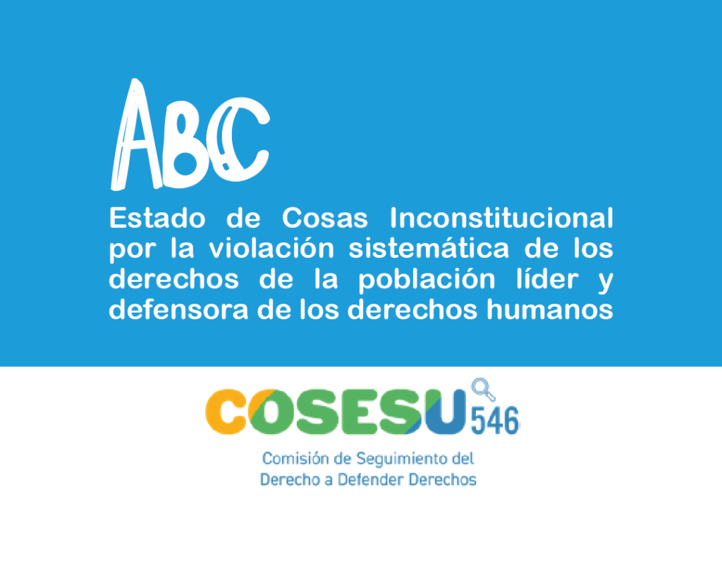 ABC. Estado de Cosas Inconstitucional por la violación sistemática de los derechos de la población líder y defensora de los derechos humanos